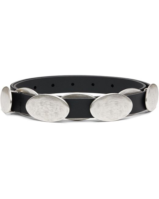 Andersons Black Slim Nappa Calf Leather Belt