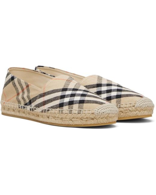Burberry Black Check Mews Espadrilles