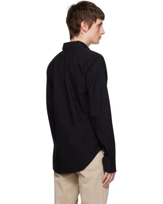 Rag & Bone Black Engineered Shirt for men