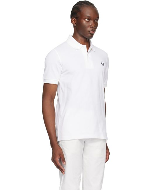 Fred Perry Black Embroidered Polo for men