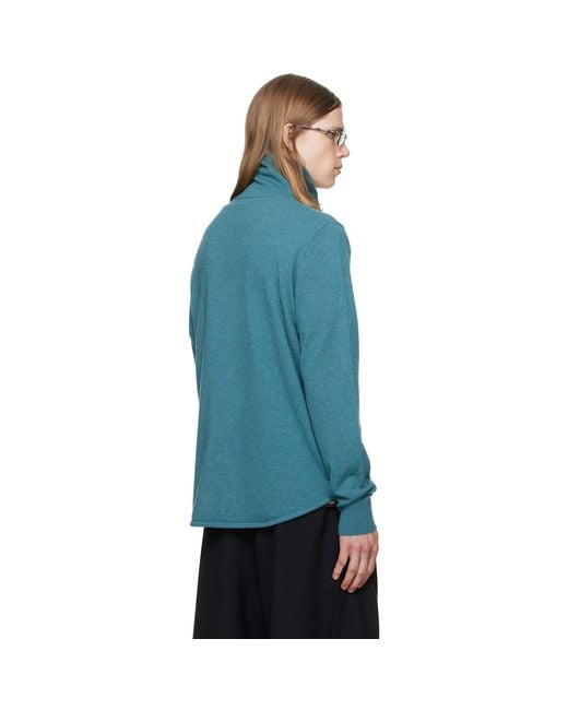 Dries Van Noten Blue Collar Cashmere Cardigan for men