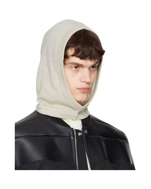 Rick Owens Black Off- Hollywood Cashmere Hood for men