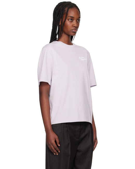 Maison Kitsuné パープル Handwriting コンフォート Tシャツ White
