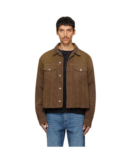 MM6 by Maison Margiela Brown Khaki Sports Jacket for men