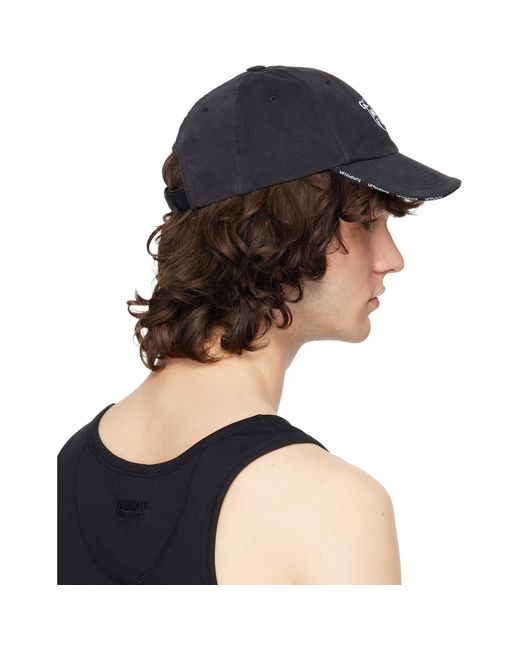 Vetements Black 'Global Mf' Cap for men