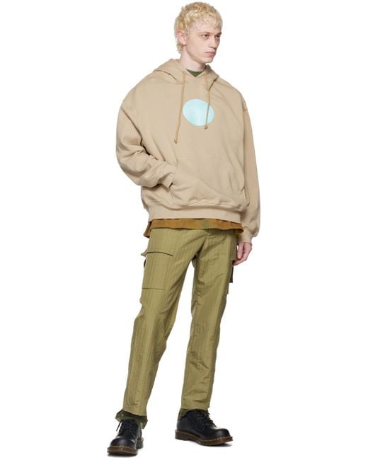 Song For The Mute Yellow Lined Cargo Pants for men