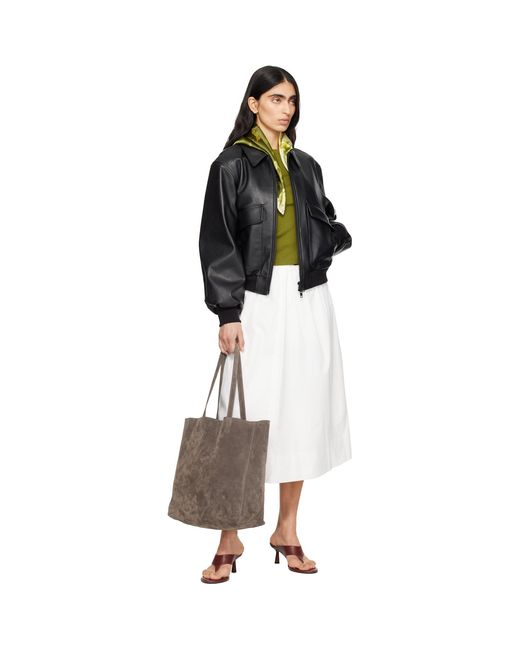 NOTHING WRITTEN Brown Cou Suede Shopper Tote