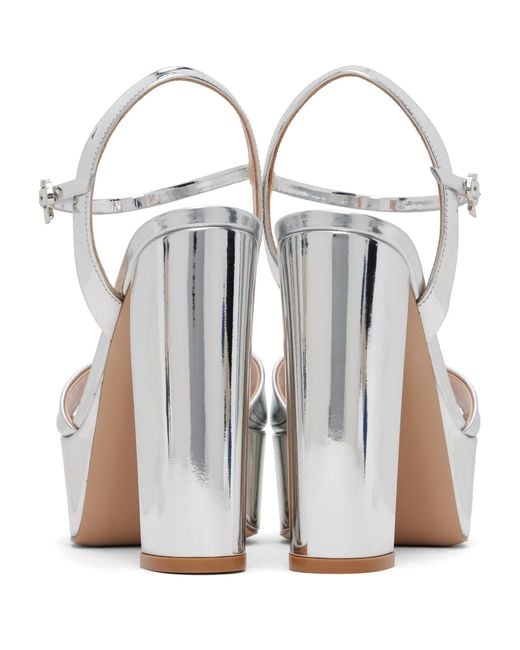 Gianvito Rossi White Marlena Heeled Sandals