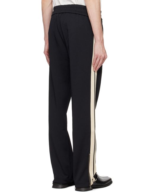 メンズ Palm Angels ブラック クラシック ロゴ トラックパンツ Black