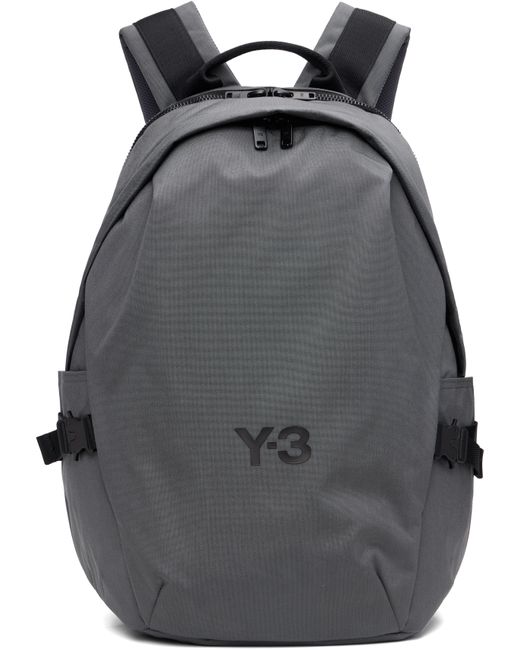 Y-3 Gray Staple Backpack for men