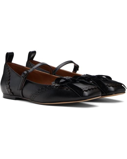 ShuShu/Tong Black Square-Toe Mary Jane Flats