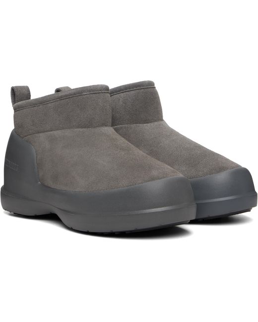 Moon Boot Black Mezzaluna Suede Low Boots for men