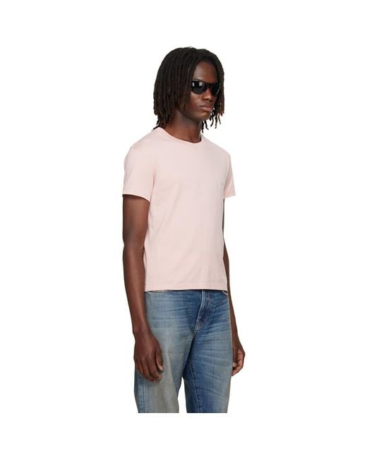 Acne Multicolor Embroidered-Logo T-Shirt for men