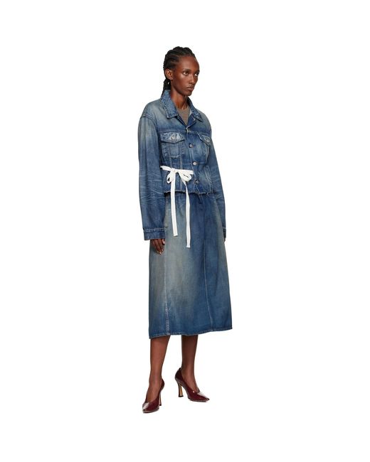 MM6 by Maison Margiela Blue Cropped Denim Jacket