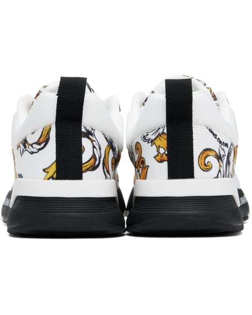 Versace Jeans Couture Black Outline Barocco Dynamic Sneakers for men