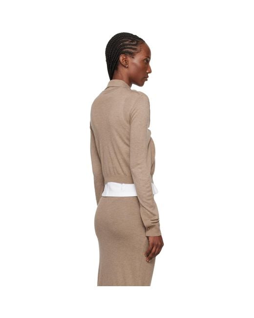 MARINE SERRE Multicolor Hybrid Knit Wrapped Cardigan