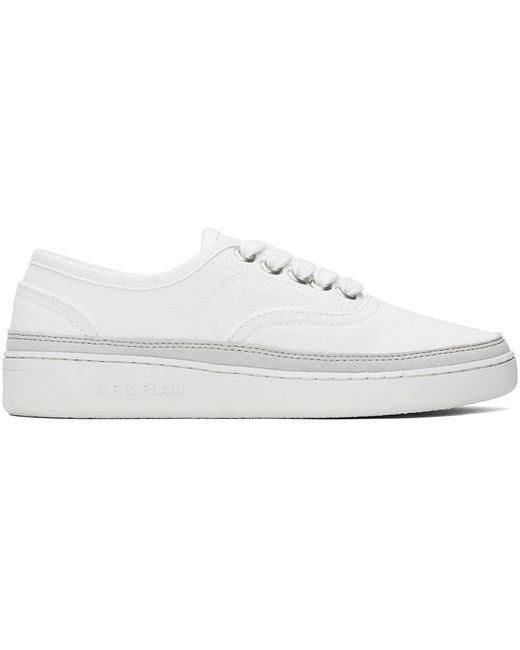 A.P.C. Black . White Plain Simple Sneakers
