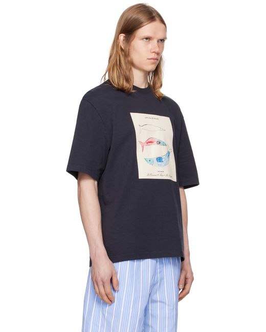 T-Shirt Marino Bleu Marine Jacquemus pour homme en coloris Blue