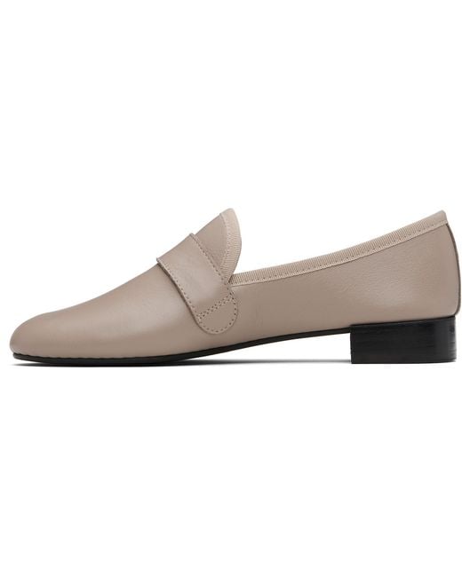 Repetto Black Taupe Michael Rubber-Sole Loafers