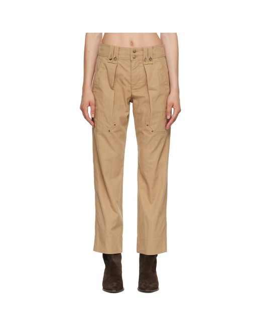 Isabel Marant Natural Khaki Amandine Trousers