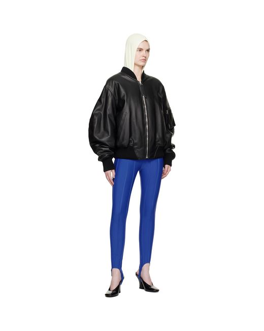 Mugler Blue Ssense Exclusive Corseted Leggings