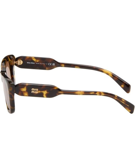 Miu Miu Brown Cat-Eye Sunglasses
