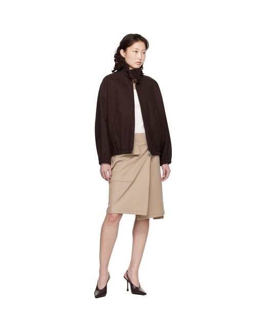 Courreges Black Buckle Zipped Bomber Jacket