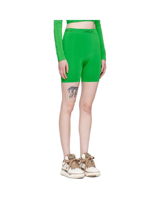 Amiri Green Jacquard Shorts
