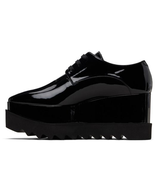 Stella McCartney Black Limited Edition Elyse Monochrome Platform Derbys