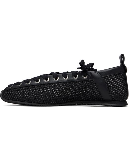 Ganni Black Mesh Sporty Ballerina Sneakers