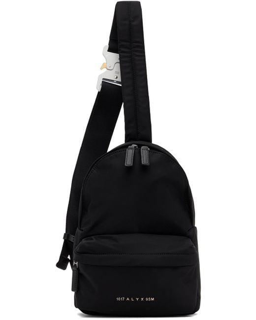 1017 ALYX 9SM Black Buckle Crossbody Backpack for men