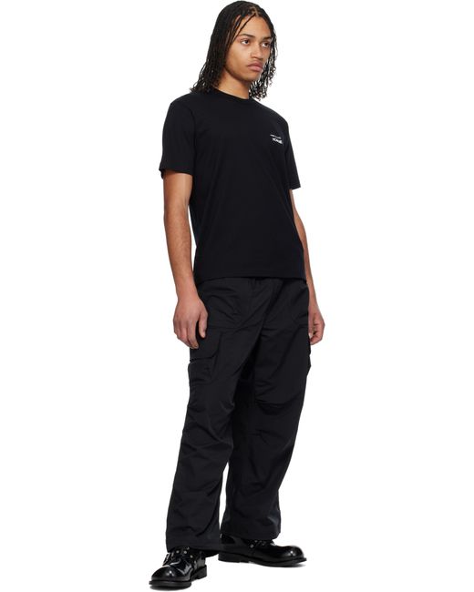 メンズ Comme des Garçons ブラック オックスフォード カーゴパンツ Black