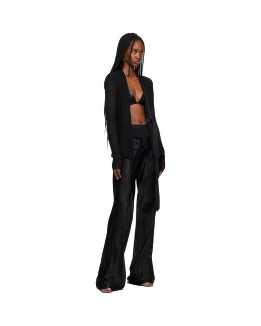 Rick Owens Black Temple Bias Trousers