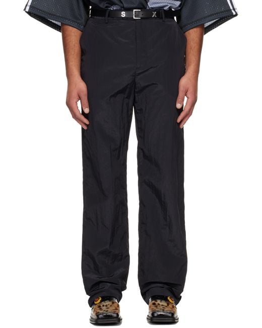Martine Rose Black Tailored Track Trousers for men