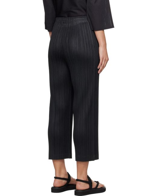Pleats Please Issey Miyake Black Thicker Bottoms 1 Trousers