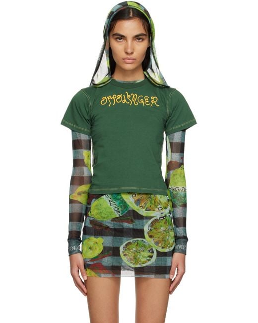 OTTOLINGER Green Fitted T-shirt