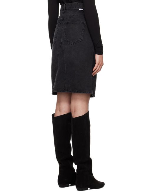Isabel Marant Black Fiali Denim Midi Skirt