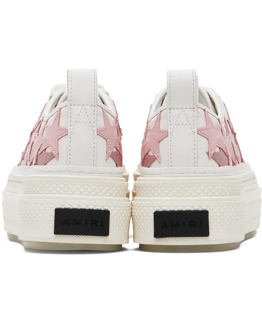 Amiri Pink And Leather Sneakers