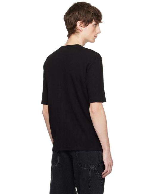 メンズ Filippa K リブtシャツ Black