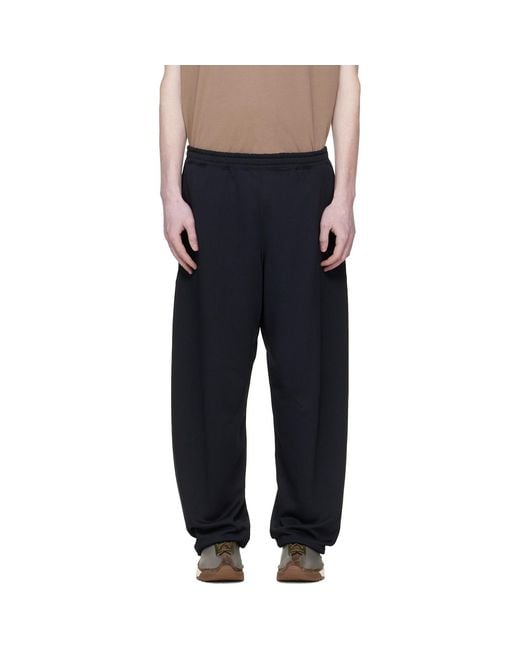 Nanamica Black Polyester Pile Sweatpants for men