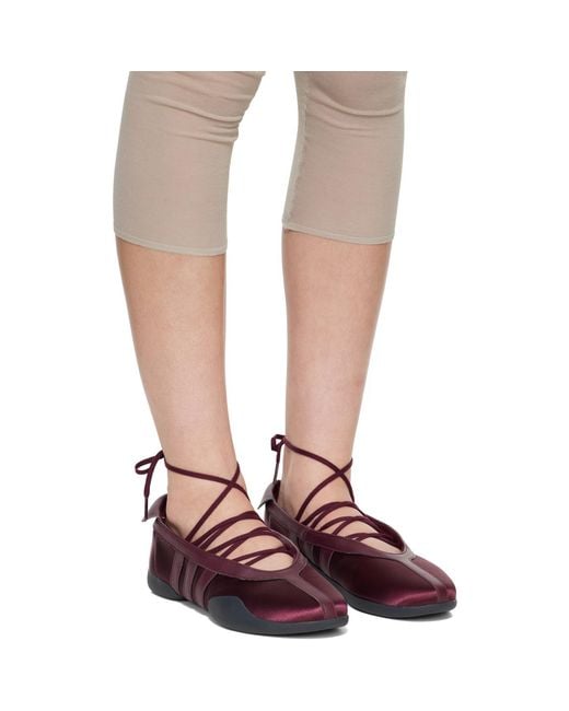 Adidas Originals Brown Burgundy Taekwondo Mei Ballerina Flats