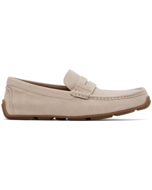 COACH Black Luca Driver Loafers for men