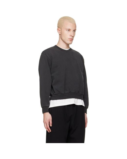 Lady White Co. Black Mini Crewneck Sweatshirt for men
