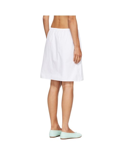 Fruity Booty White Apron Midi Skirt