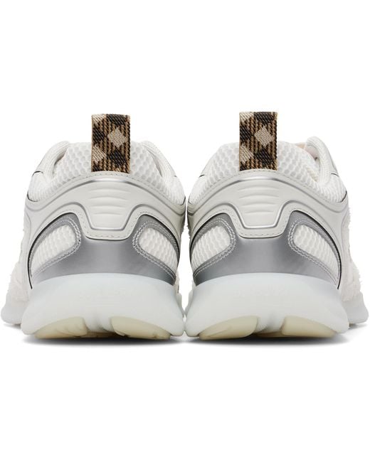 Burberry White Matrix Sport Sneakers for men