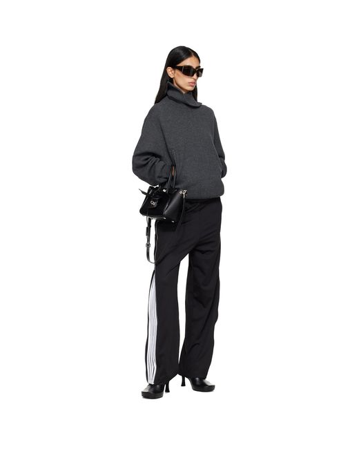 Balenciaga Black Zipped Loop Sports Icon Sporty Track Pants