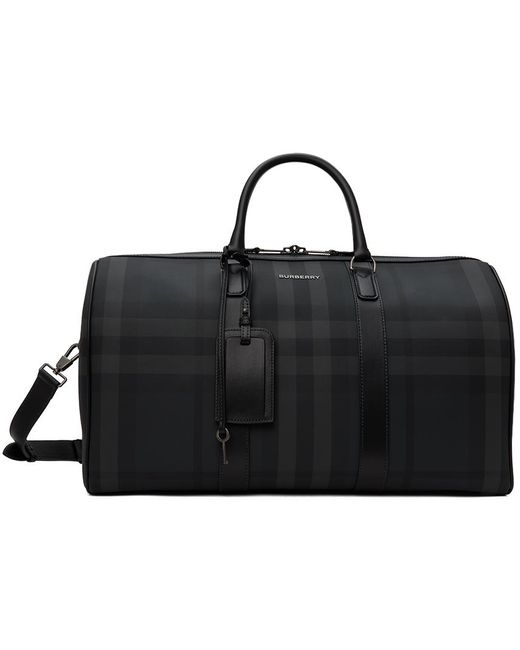 Burberry Black Faux-leather Duffle Bag for men