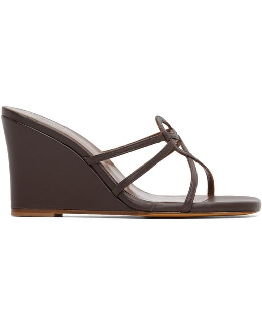 Maryam Nassir Zadeh Black Opera Wedge Heeled Sandals
