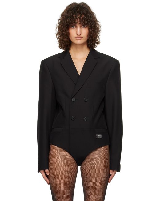 Coperni Black Tailored Bodysuit