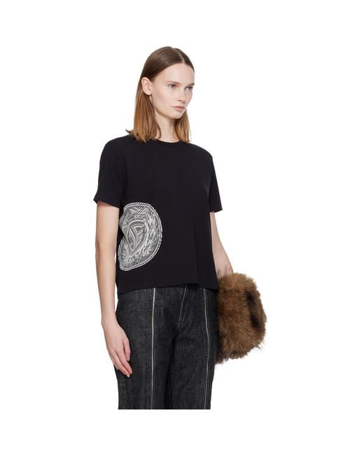 Jean Paul Gaultier Black 'The Laurel Stamped' Baby T-Shirt